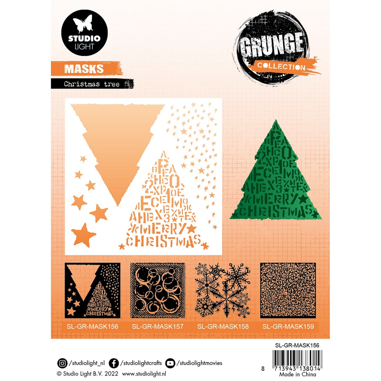 Studio light • grunge collection mask christmas tree