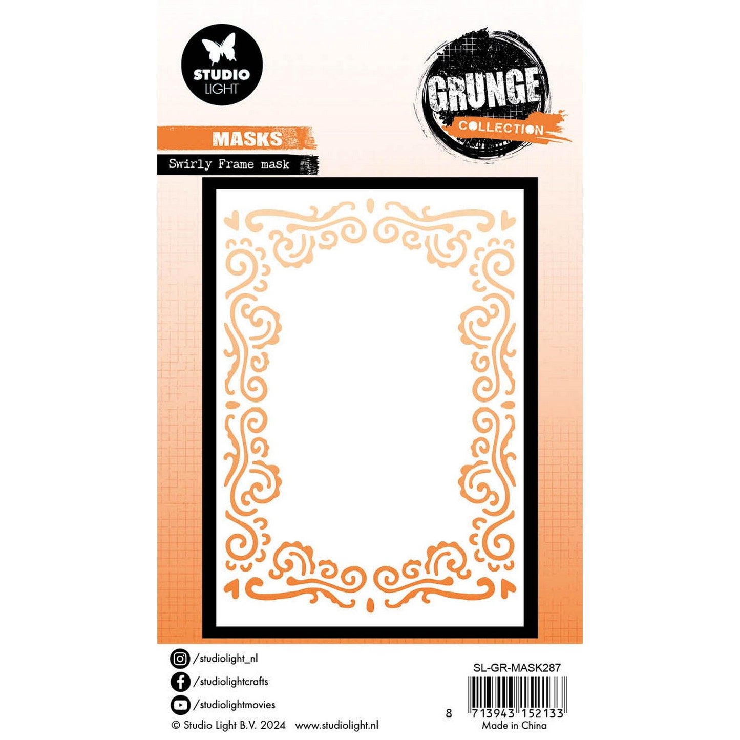 Studio light • grunge collection mask swirly frame