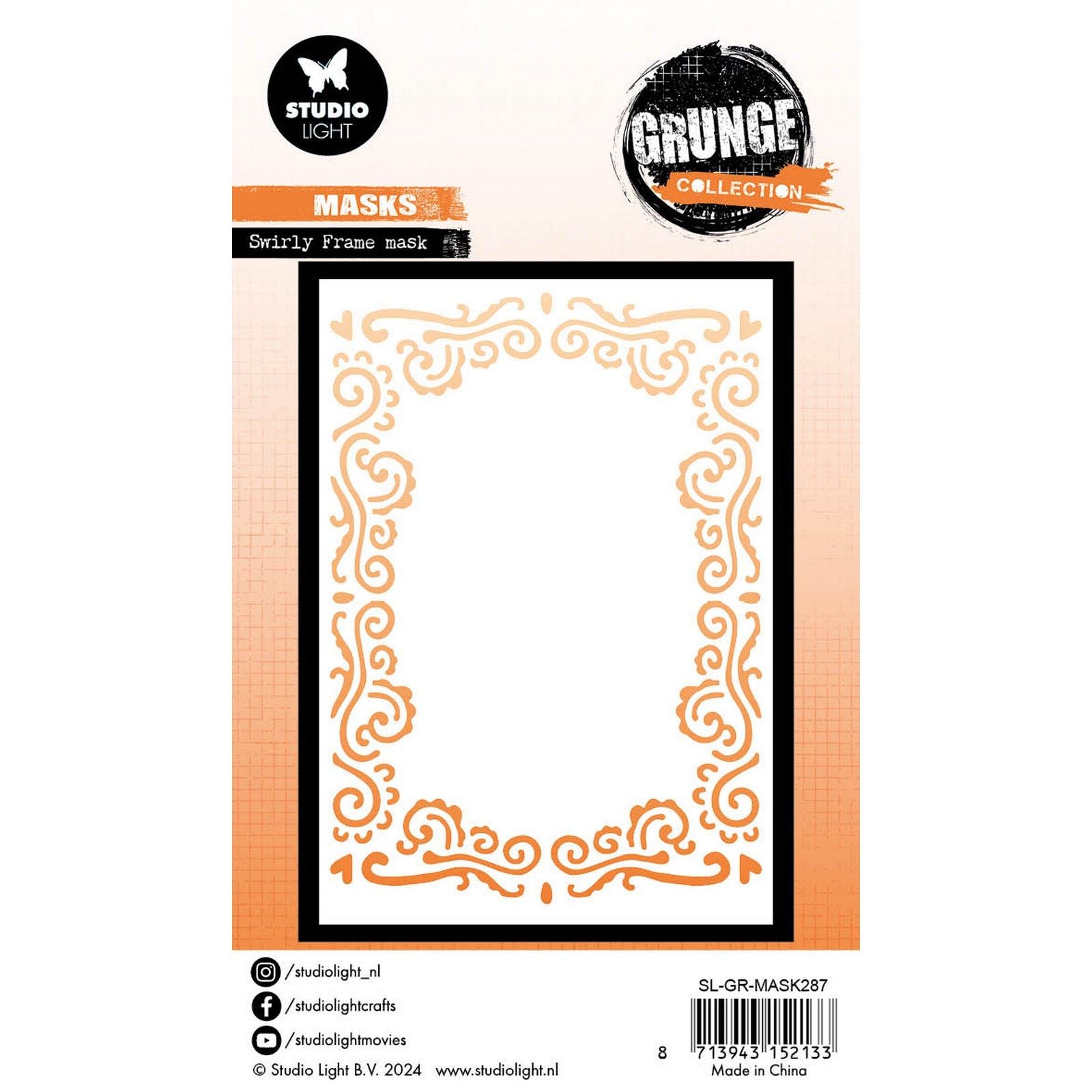 Studio light • grunge collection mask swirly frame