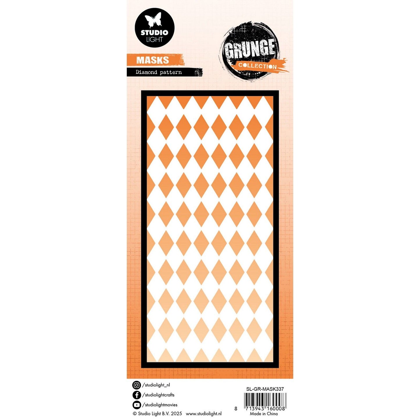 Studio light • grunge collection mask stencil diamond pattern