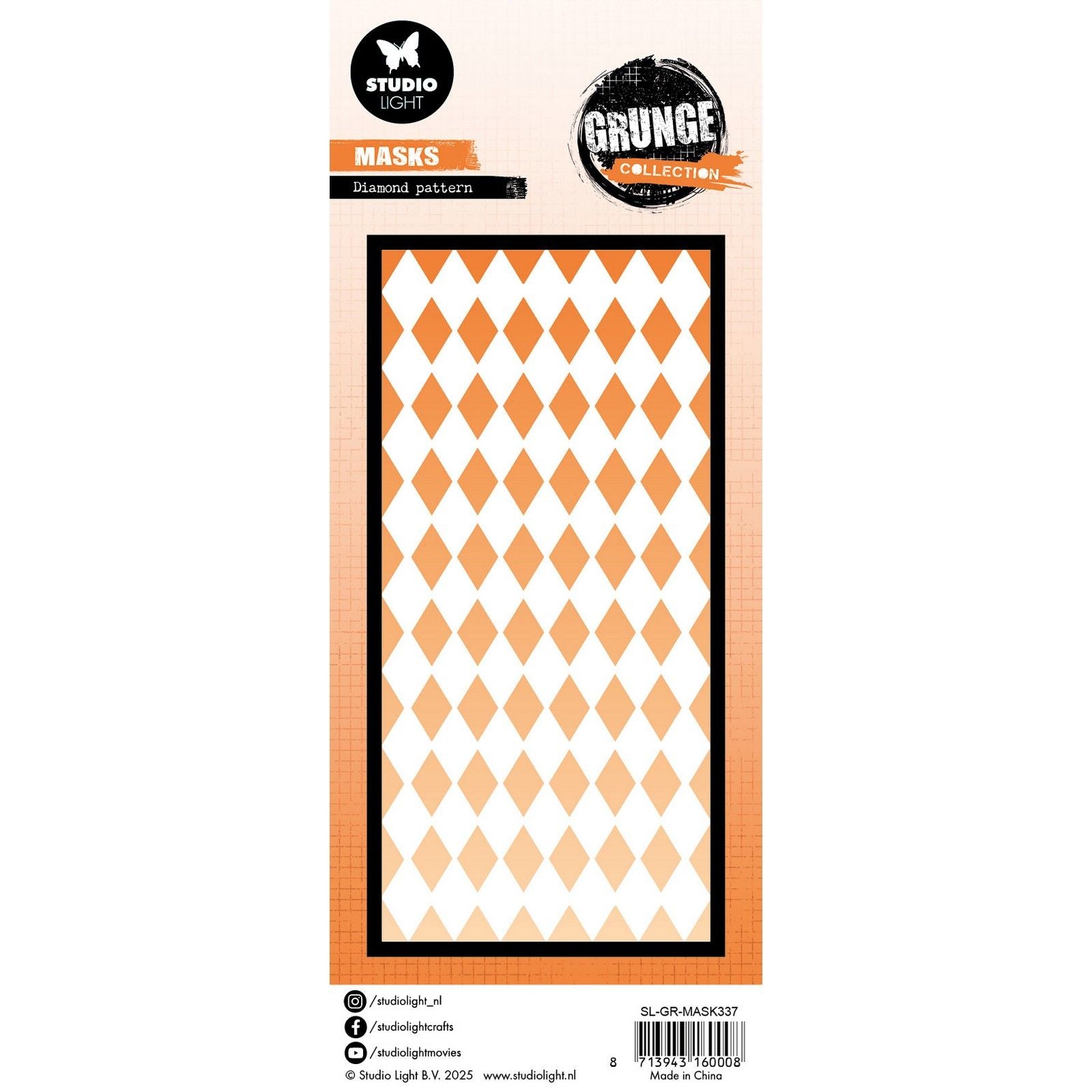 Studio light • grunge collection mask stencil diamond pattern