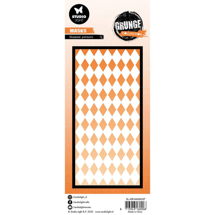 Studio light • grunge collection mask stencil diamond pattern