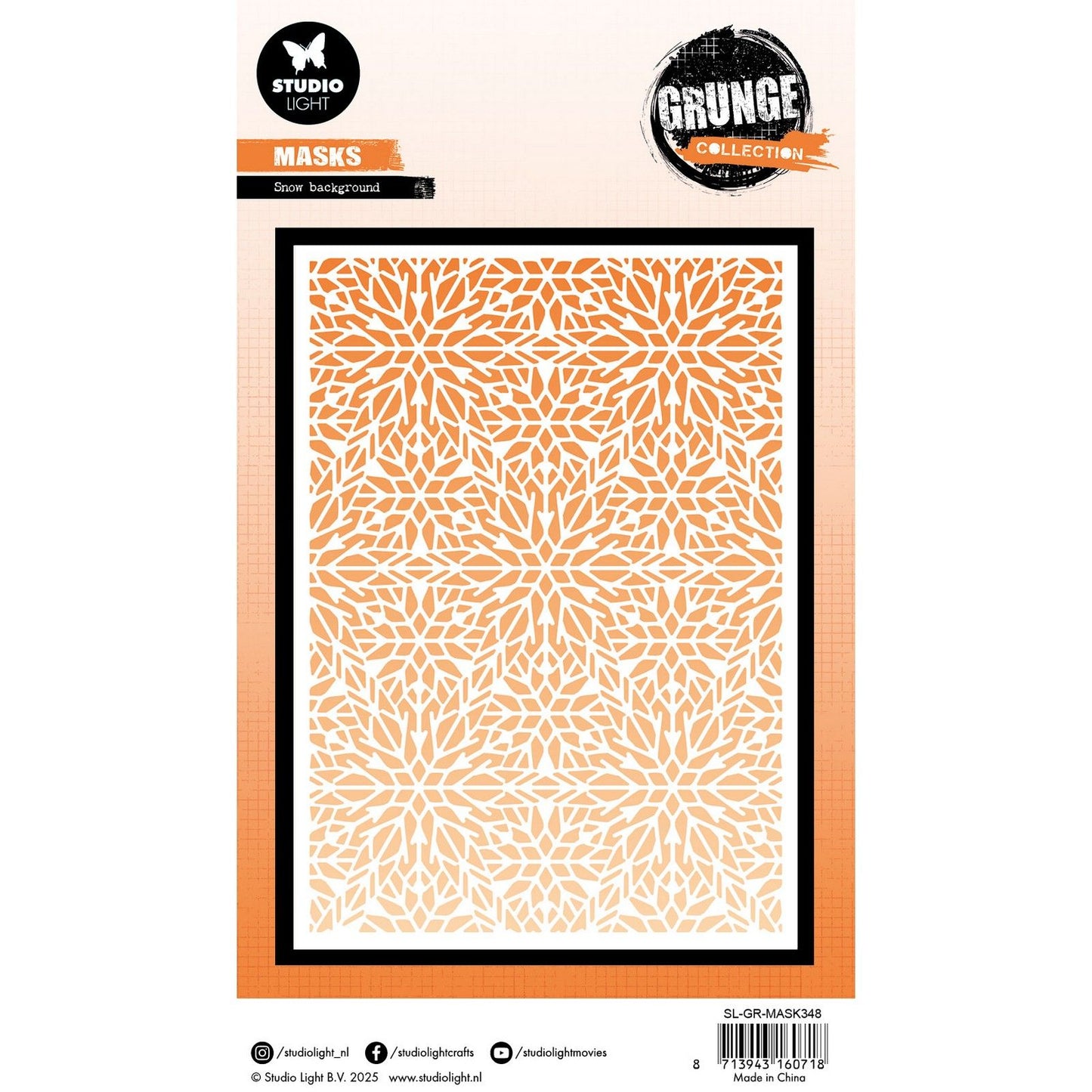 Studio light • grunge collection mask stencil snow background