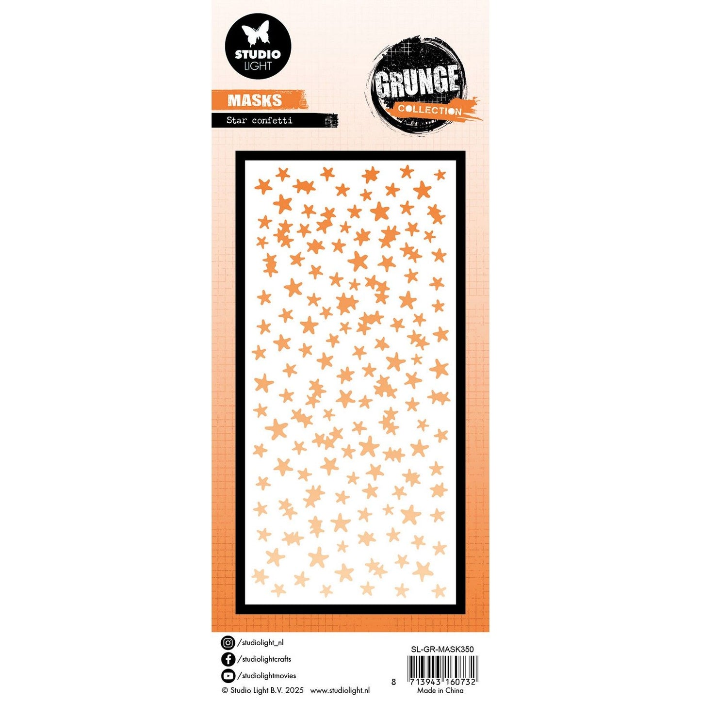 Studio light • grunge collection mask stencil star confetti