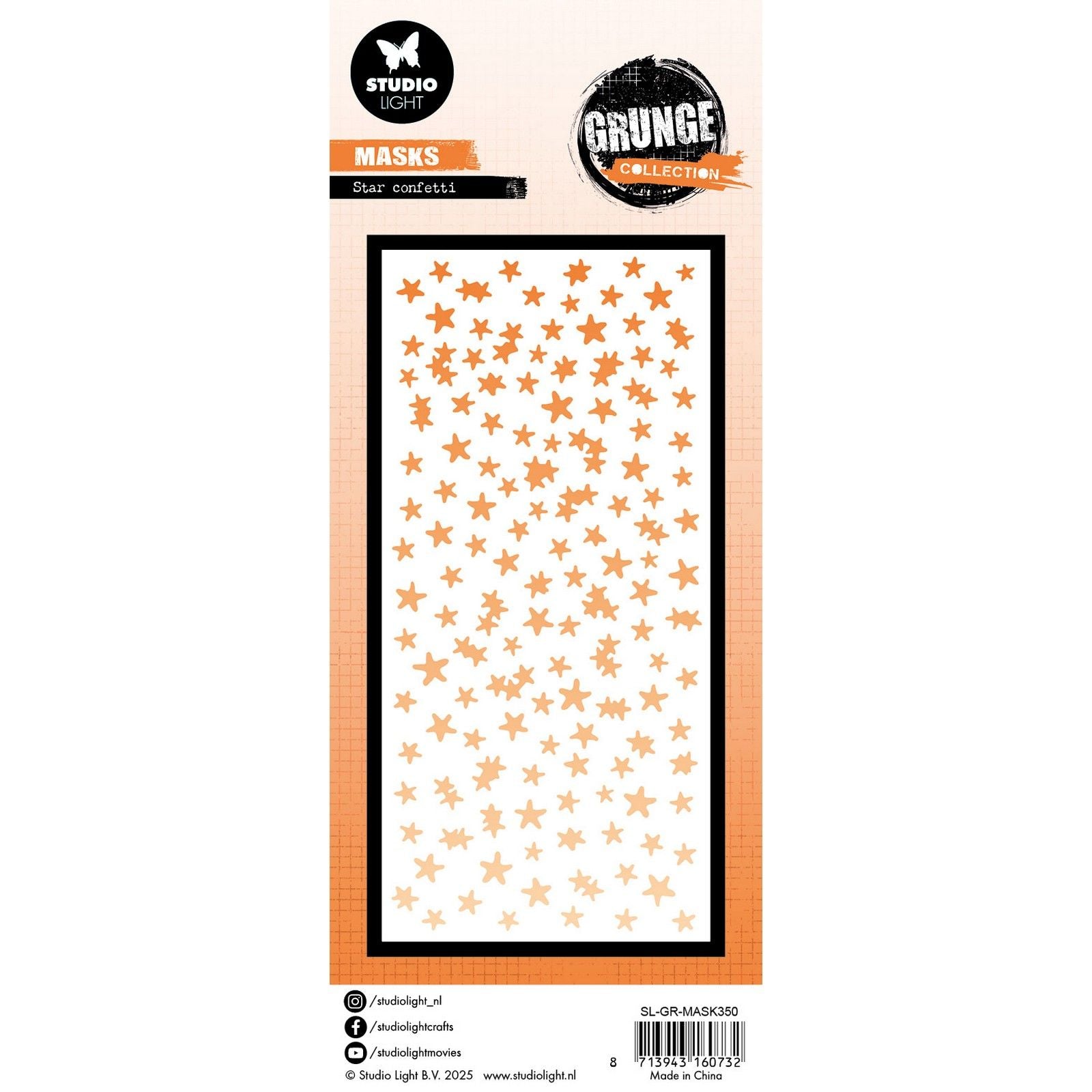 Studio light • grunge collection mask stencil star confetti