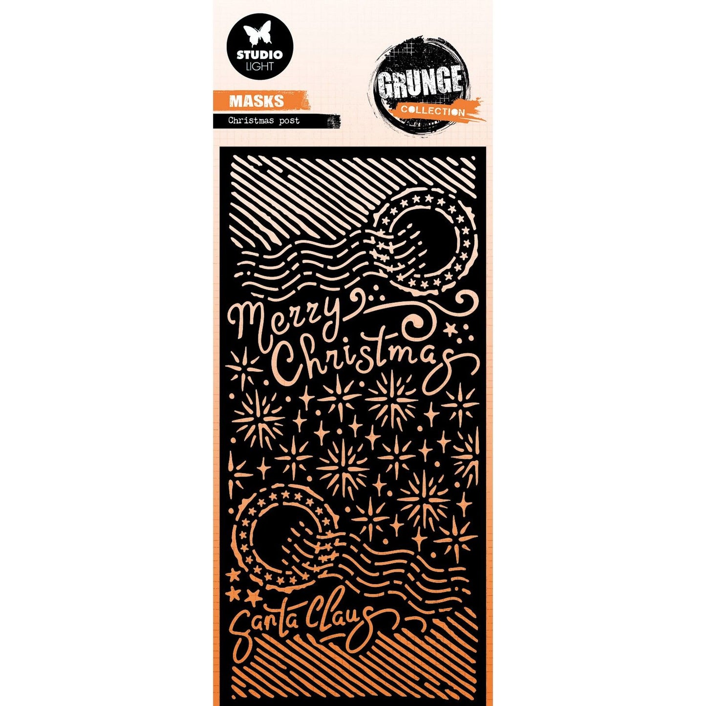 Studio light • grunge collection mask stencil christmas post