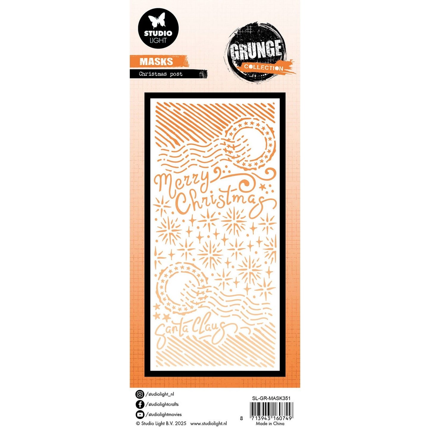 Studio light • grunge collection mask stencil christmas post