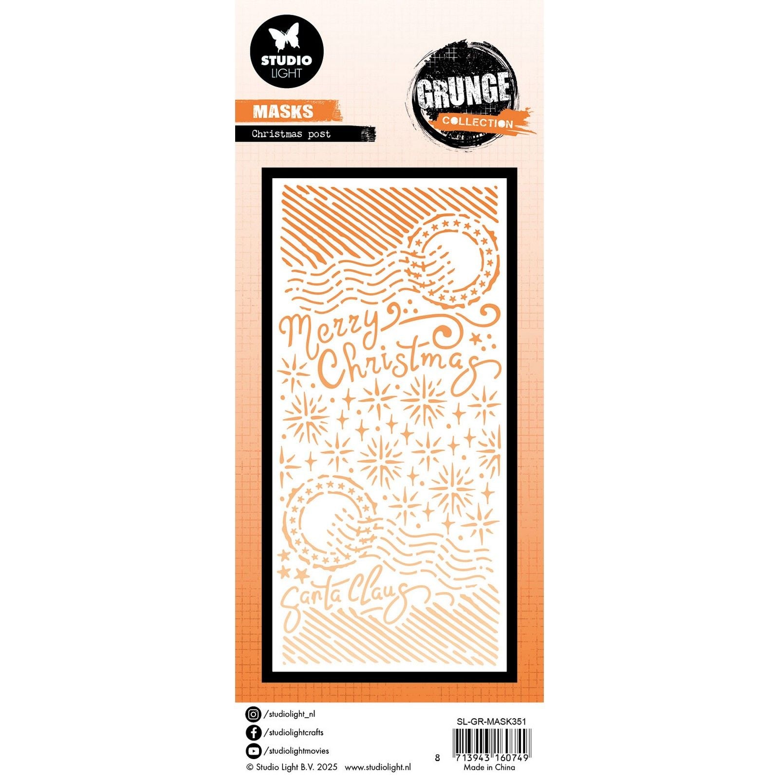 Studio light • grunge collection mask stencil christmas post
