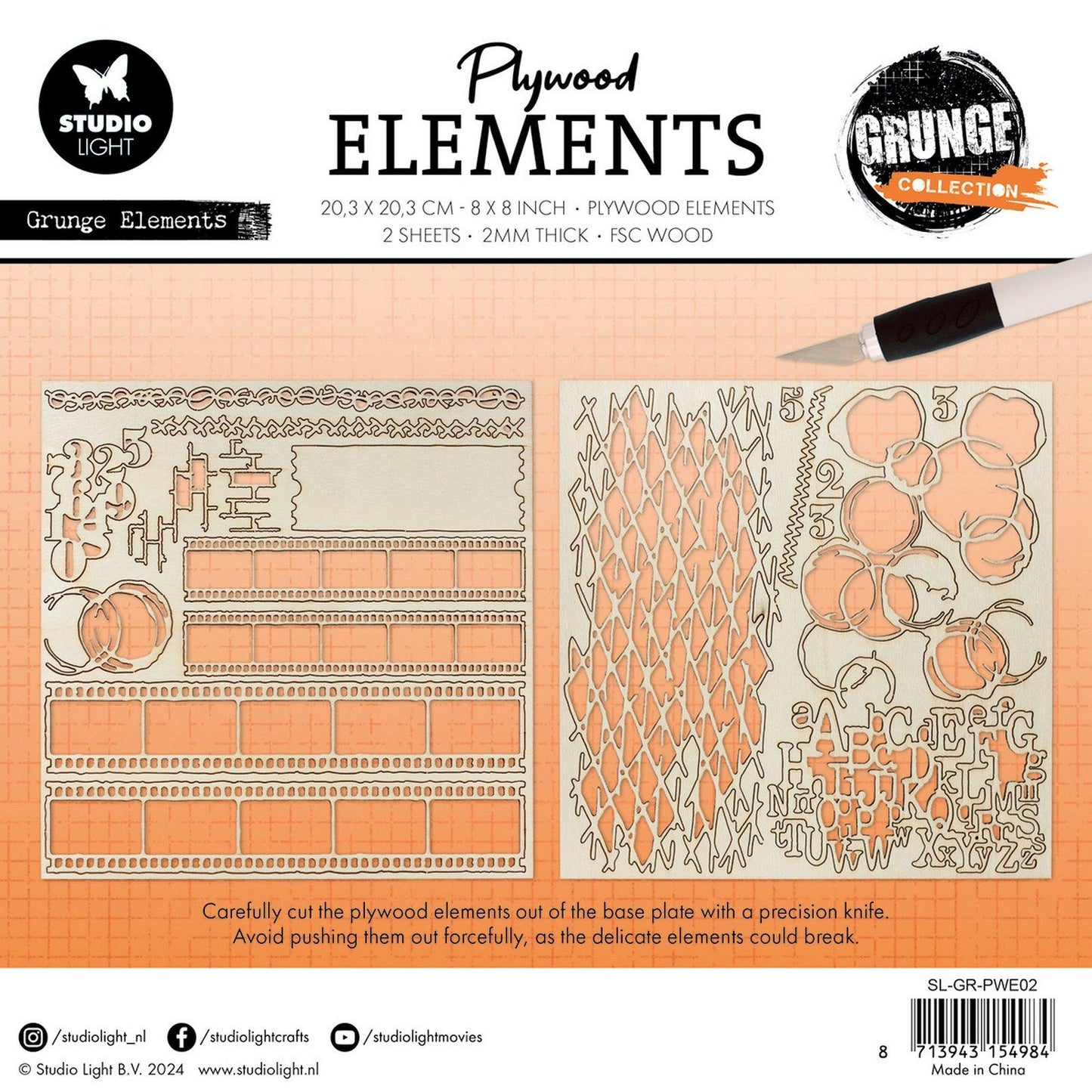 Studio light • grunge collection plywood elements grunge elements