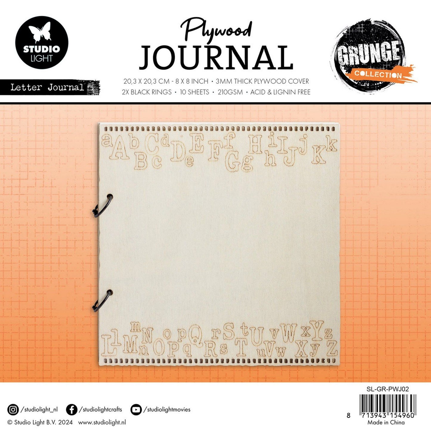 Studio light • grunge collection plywood journal letter