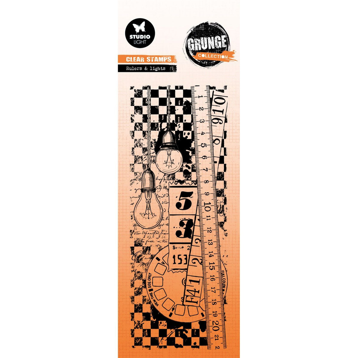 Studio light • grunge collection clear stamp rulers lights