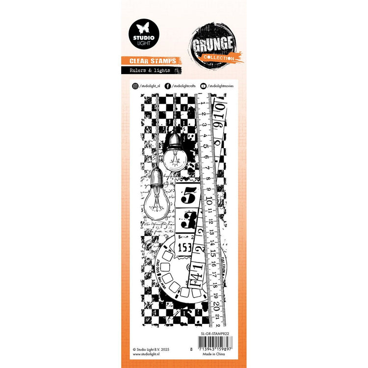 Studio light • grunge collection clear stamp rulers lights