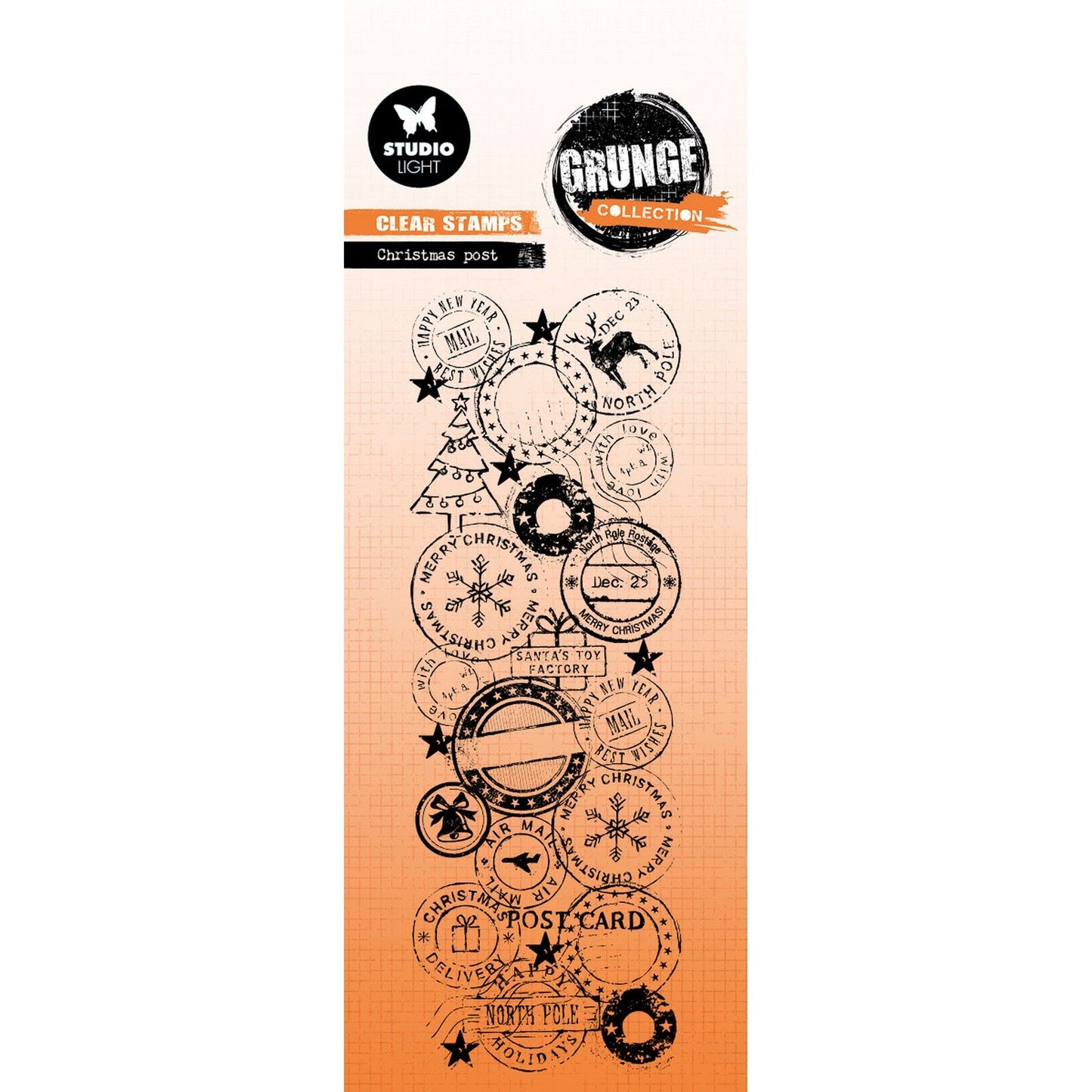 Studio light • grunge collection clear stamp christmas post