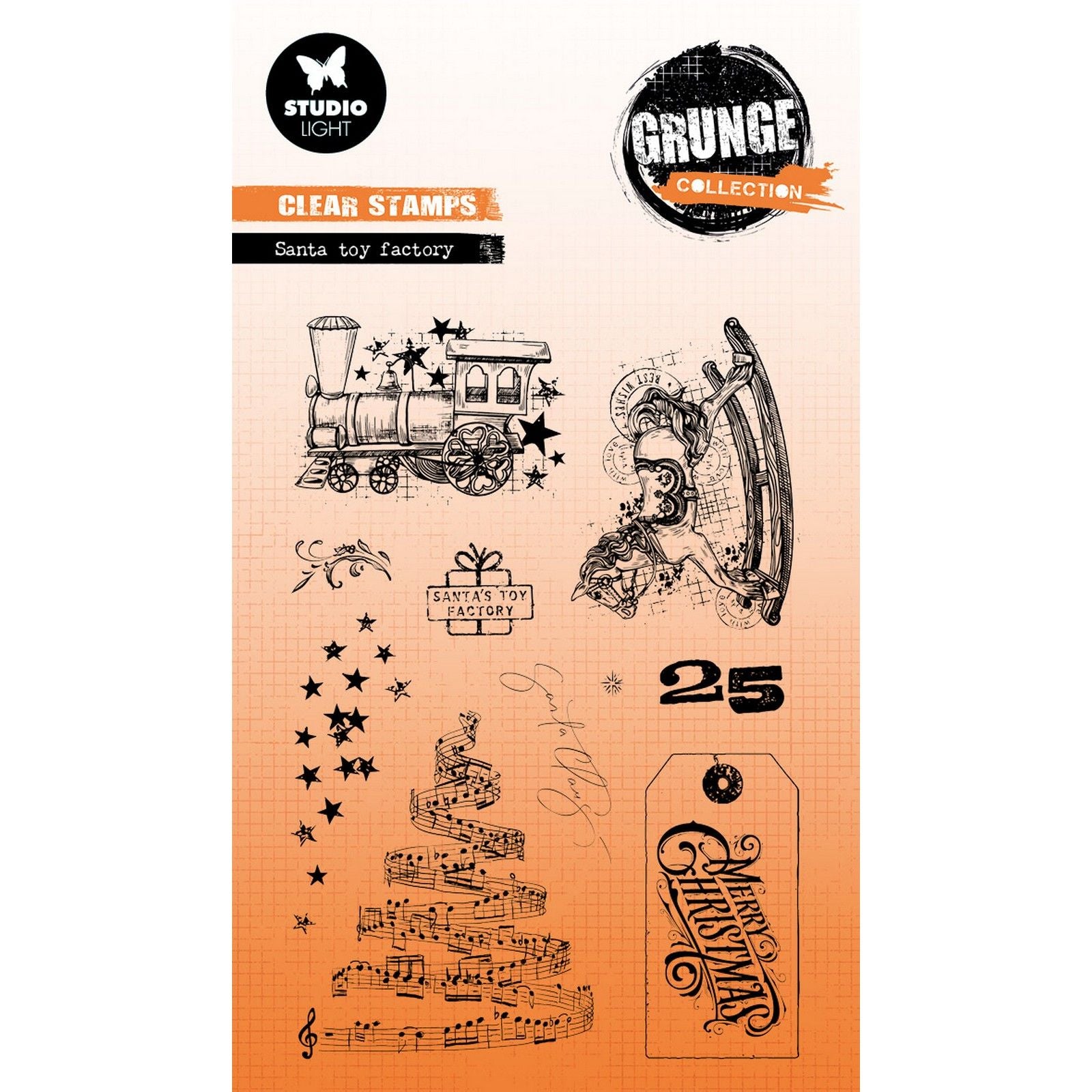 Studio light • grunge collection clear stamp santa toy factory