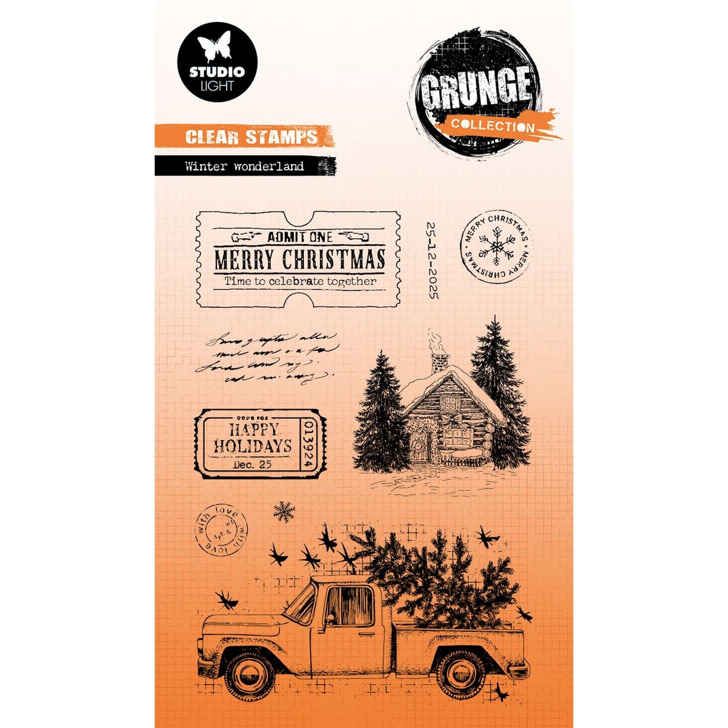 Studio light • grunge collection clear stamp winter wonderland