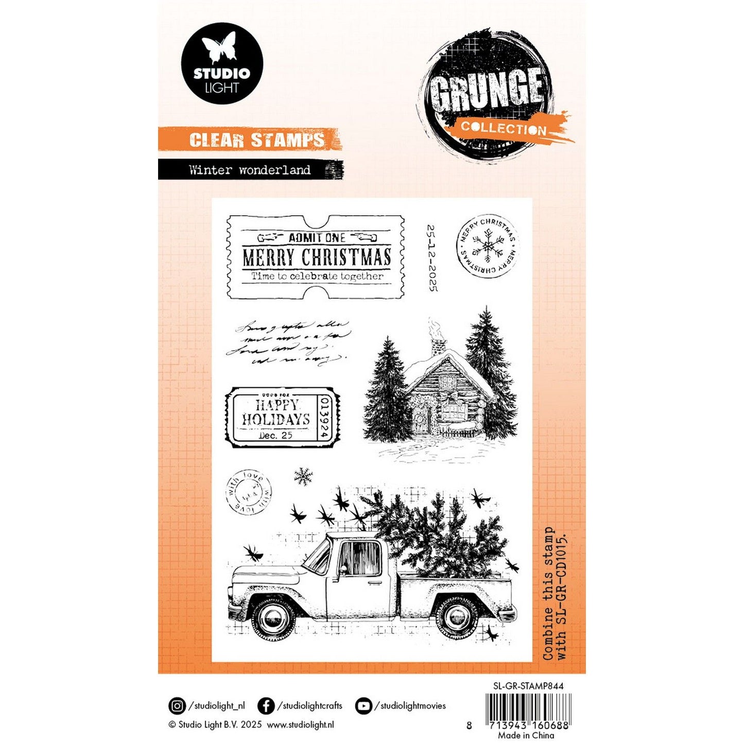 Studio light • grunge collection clear stamp winter wonderland
