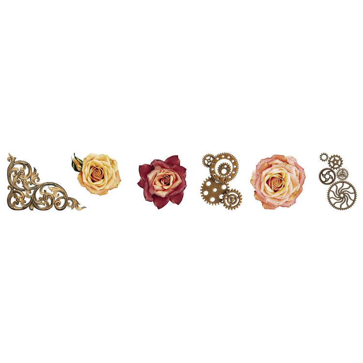 Studio light • grunge collection clear stickers vintage roses
