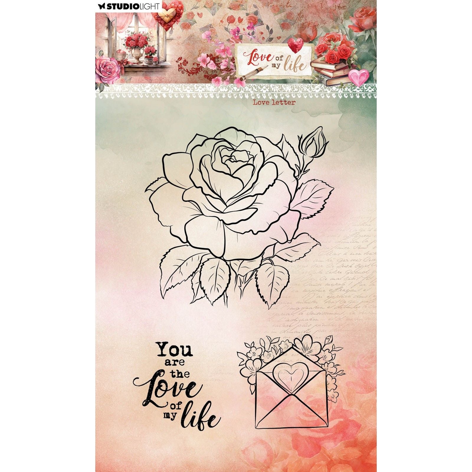 Studio light • love of my life clear stamps love letter