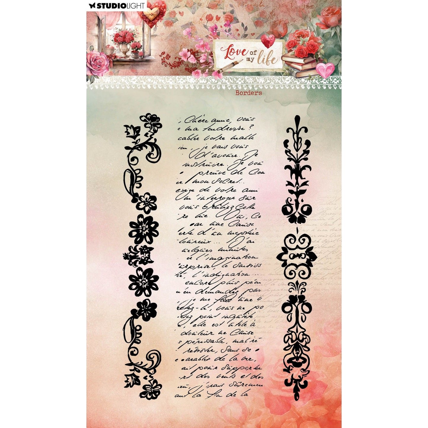 Studio light • love of my life clear stamps borders
