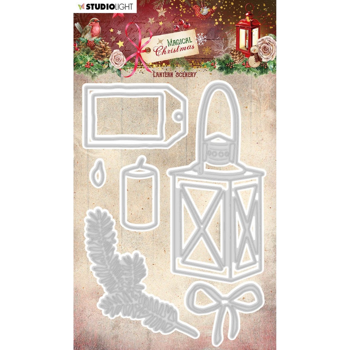 Studio light • magical christmas snijmal lantern scenery