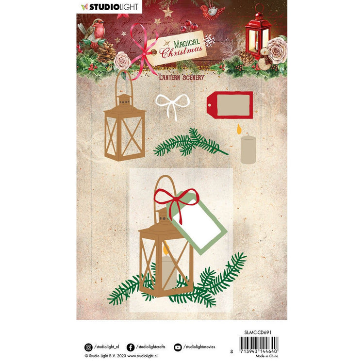 Studio light • magical christmas snijmal lantern scenery