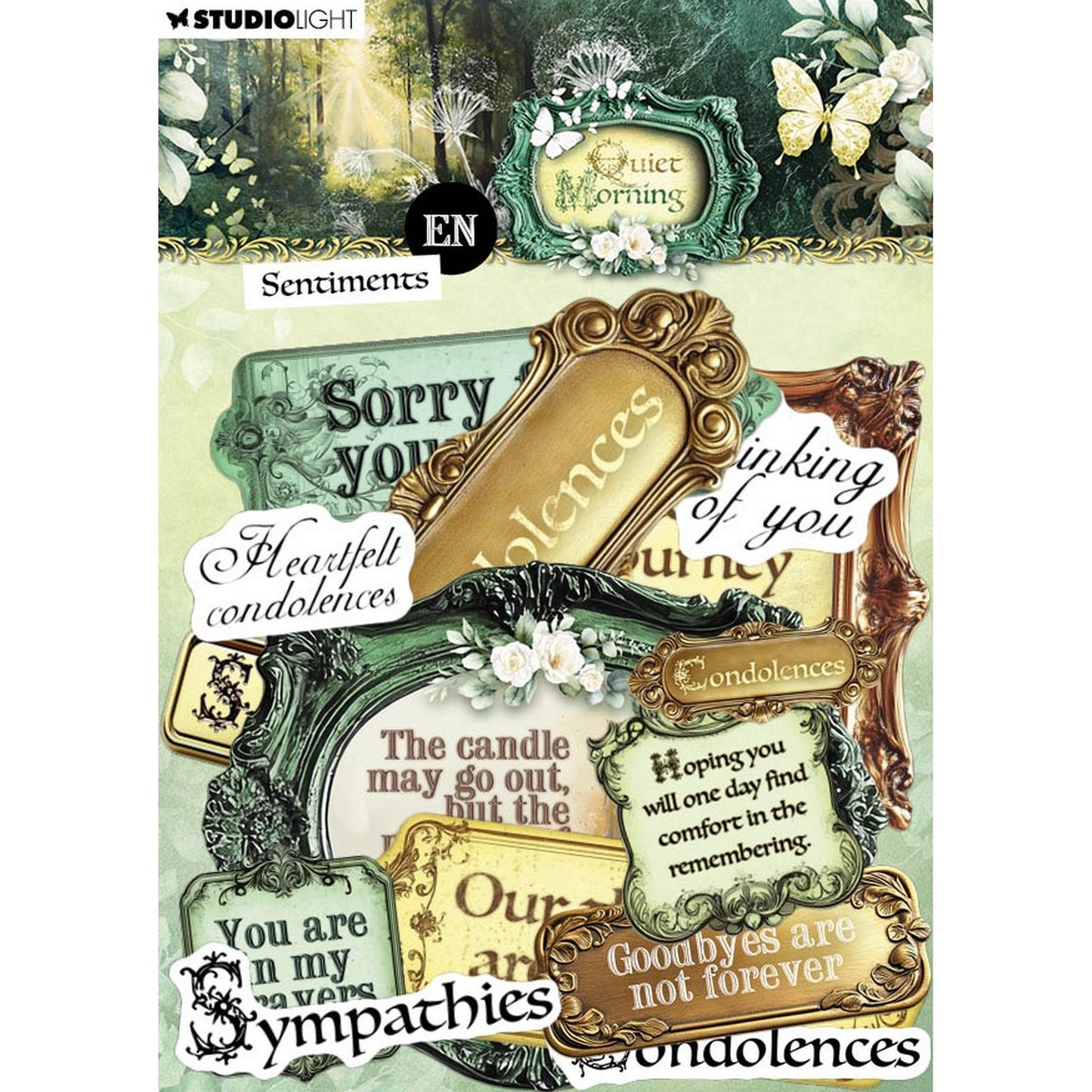 Studio light • paper elements sentiments - en quiet morning 105x148x5mm 2