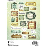 Studio light • paper elements teksten - nl quiet morning 105x148x5mm 24 pieces - afbeelding 2
