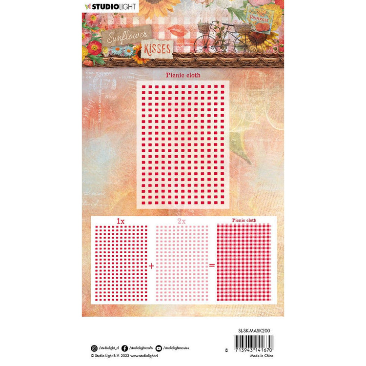 Studio light • sunflower kisses mask picnic cloth