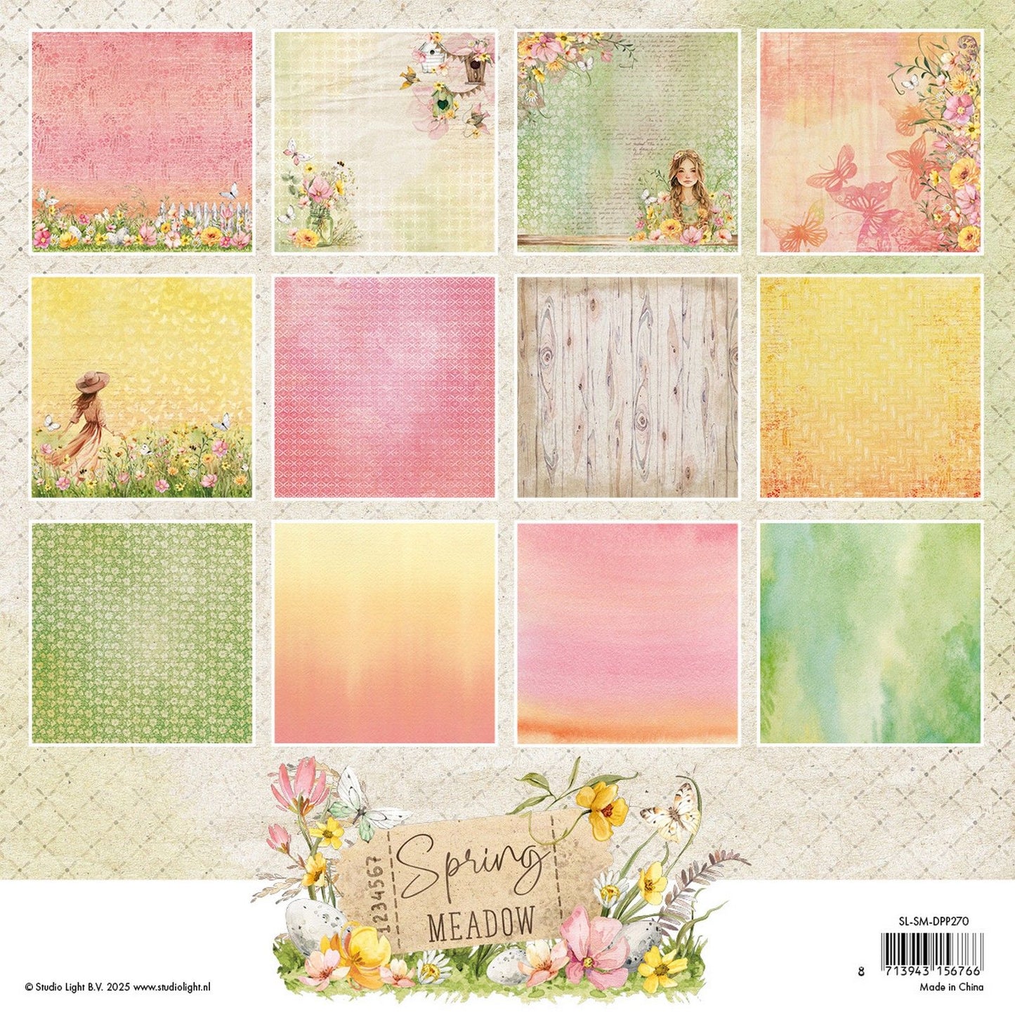 Studio light • spring meadow designer paper pad backgroundpaper