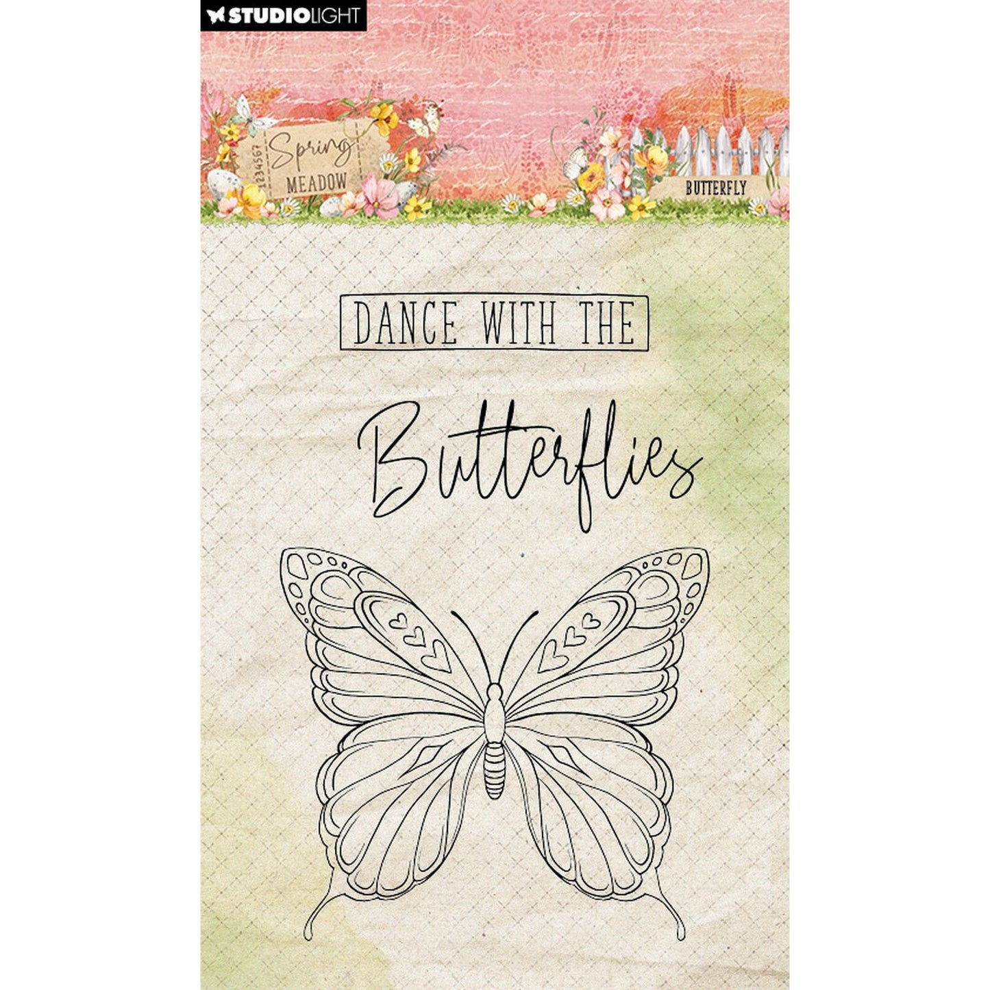 Studio light • spring meadow clear stamp butterfly