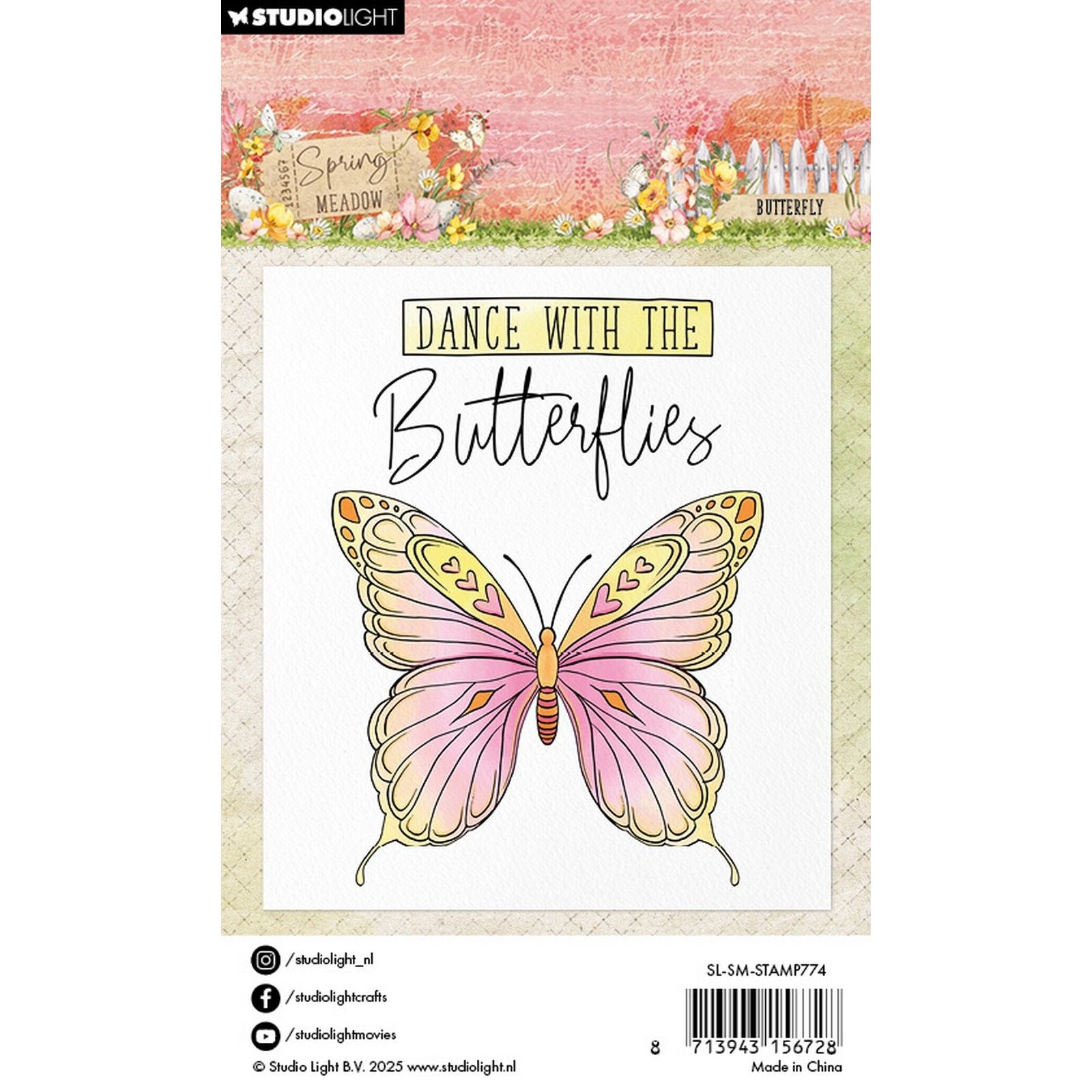 Studio light • spring meadow clear stamp butterfly