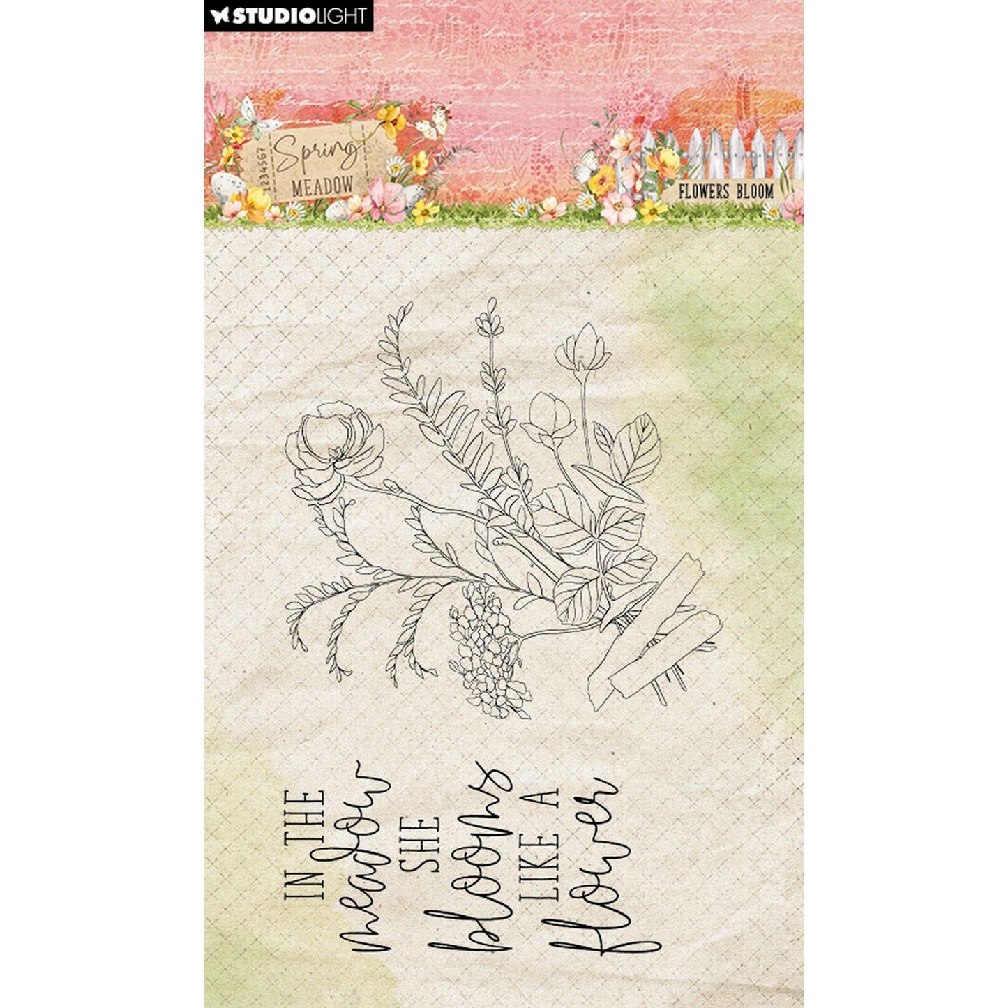 Studio light • spring meadow clear stamp flower bloom