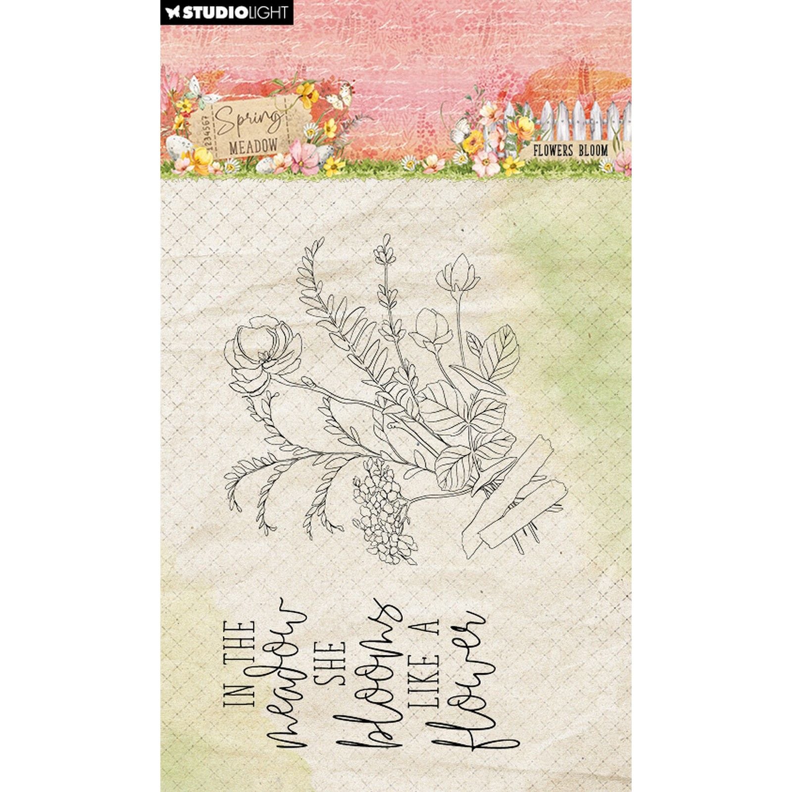 Studio light • spring meadow clear stamp flower bloom
