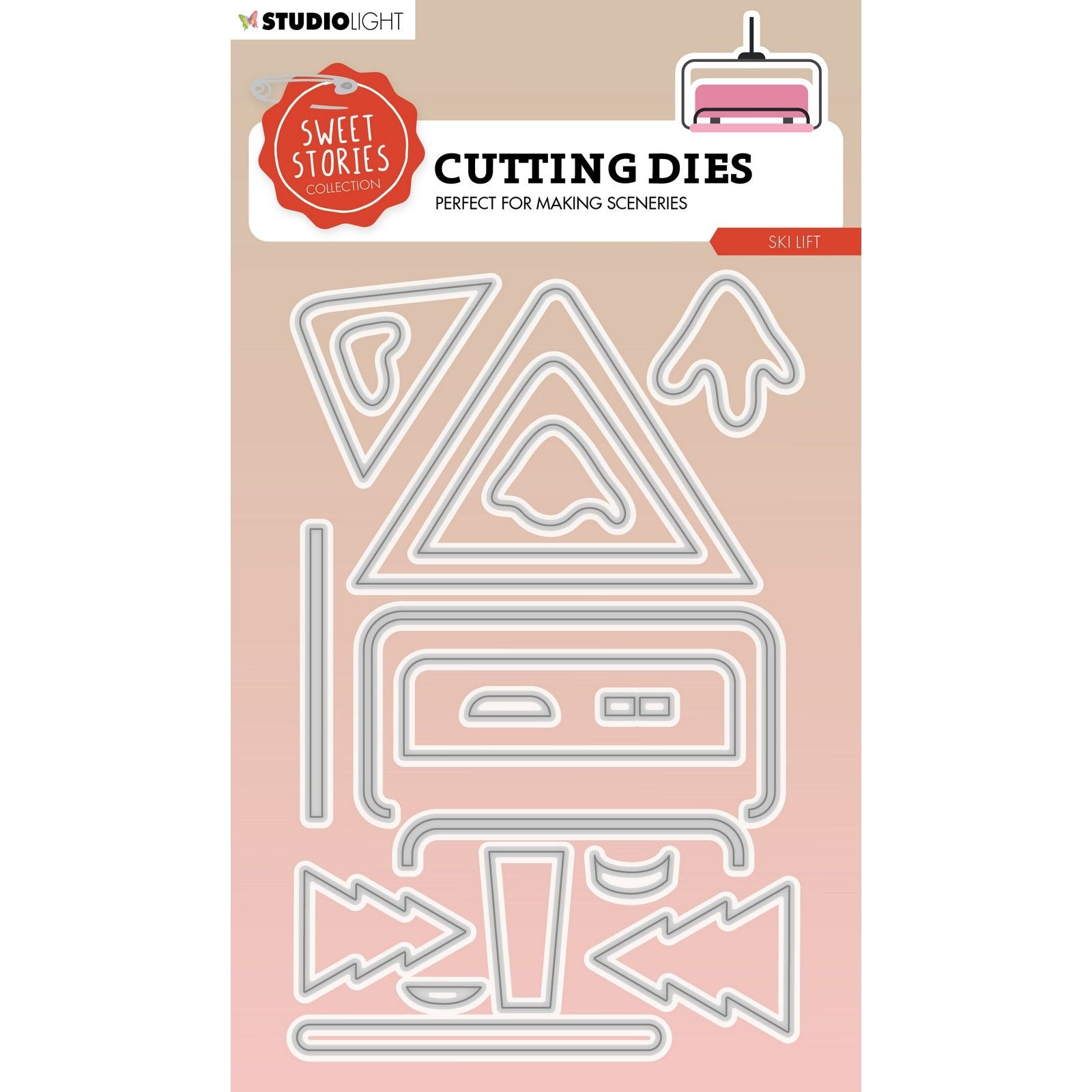 Studio light • sweet stories cutting die ski lift