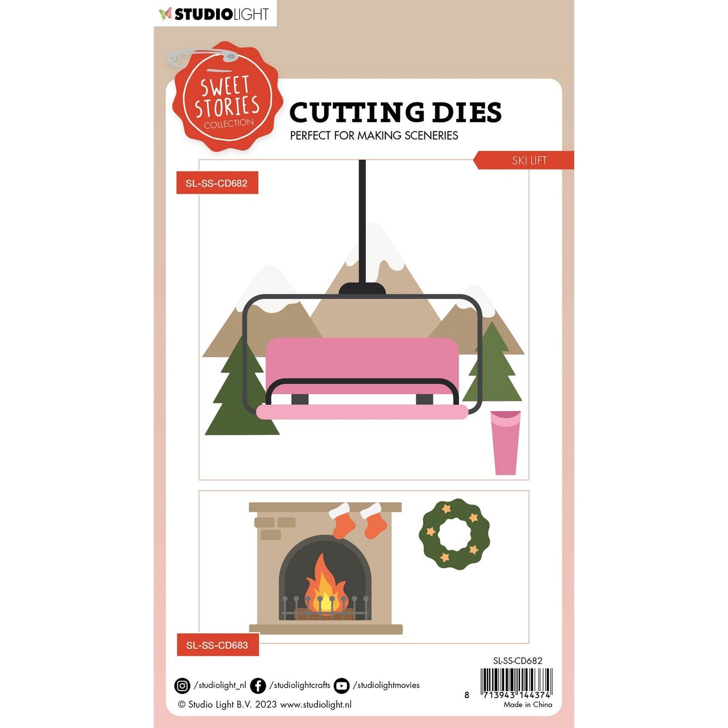 Studio light • sweet stories cutting die ski lift