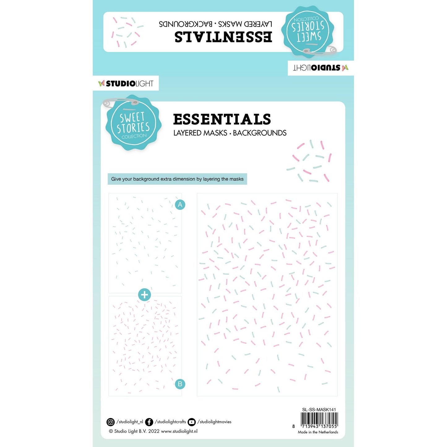 Studio light • sweet stories mask stencil background sprinkles