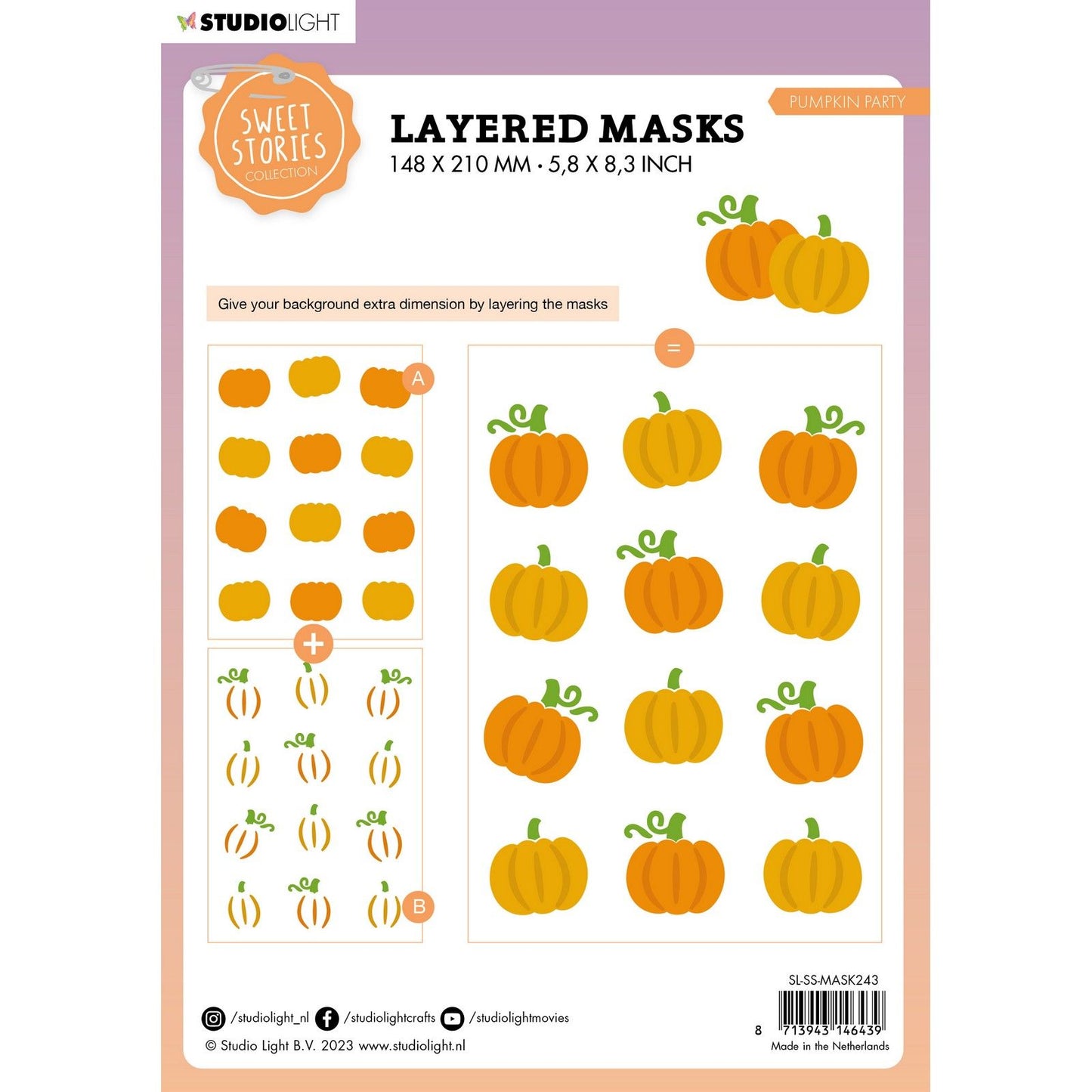 Studio light • sweet stories mask pumpkin party