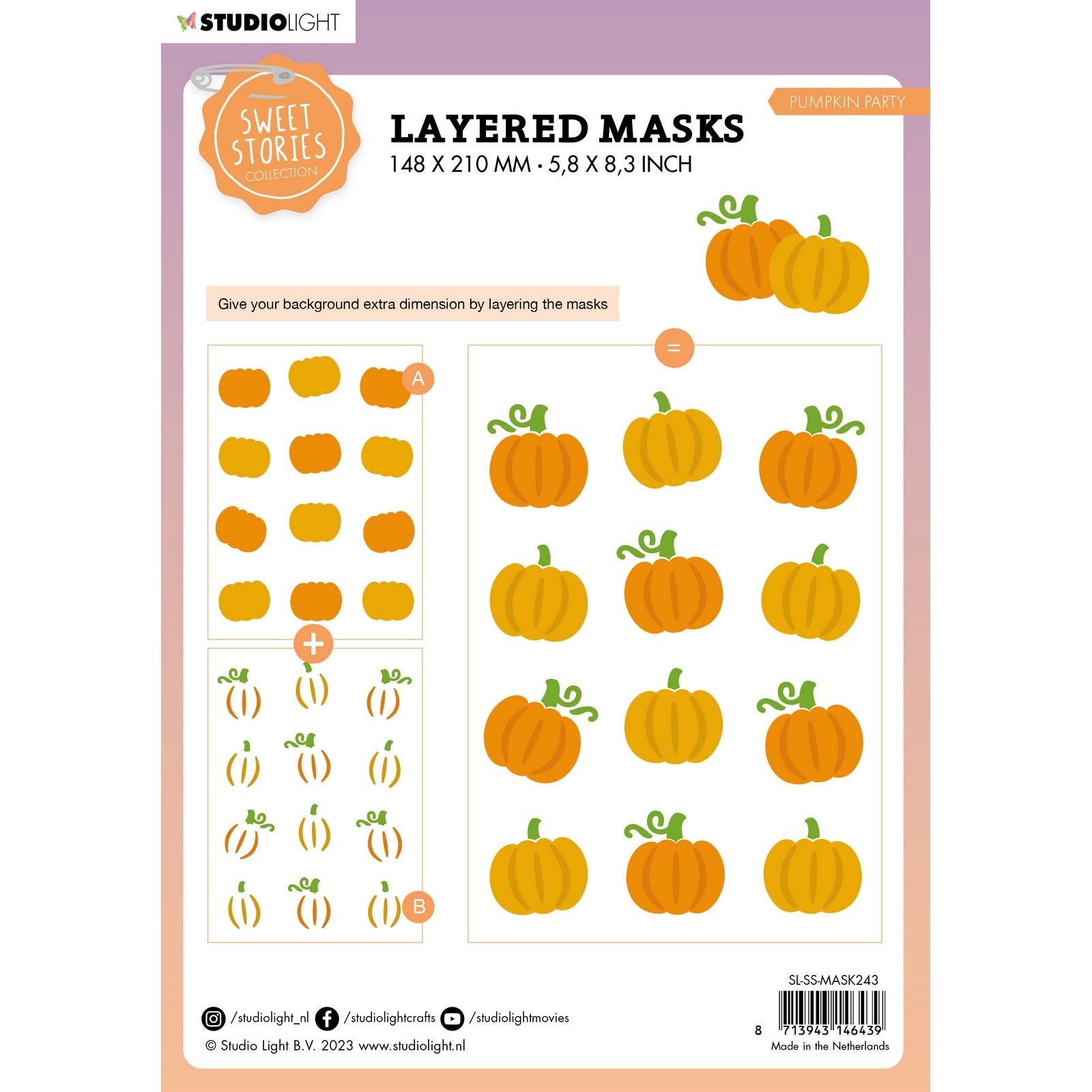 Studio light • sweet stories mask pumpkin party