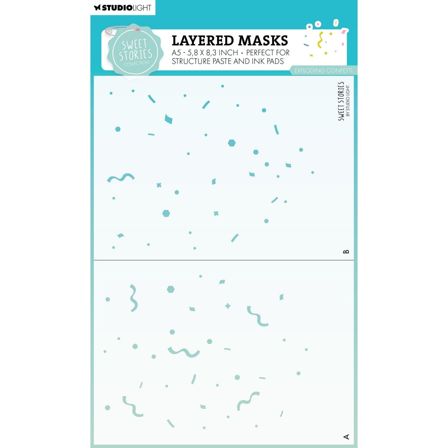 Studio light • sweet stories mask exploding confetti