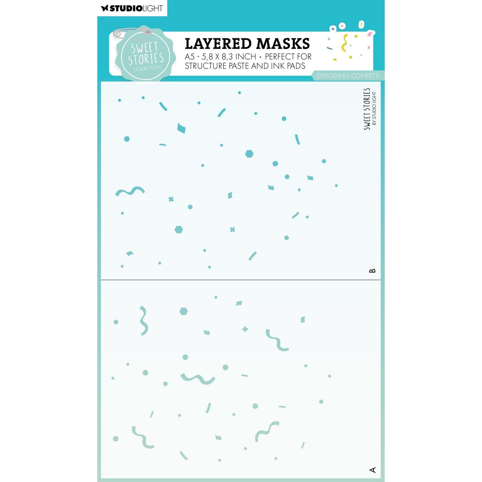 Studio light • sweet stories mask exploding confetti