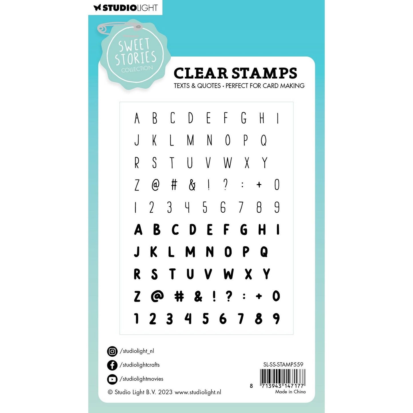 Studio light • sweet stories clear stamp alphabet