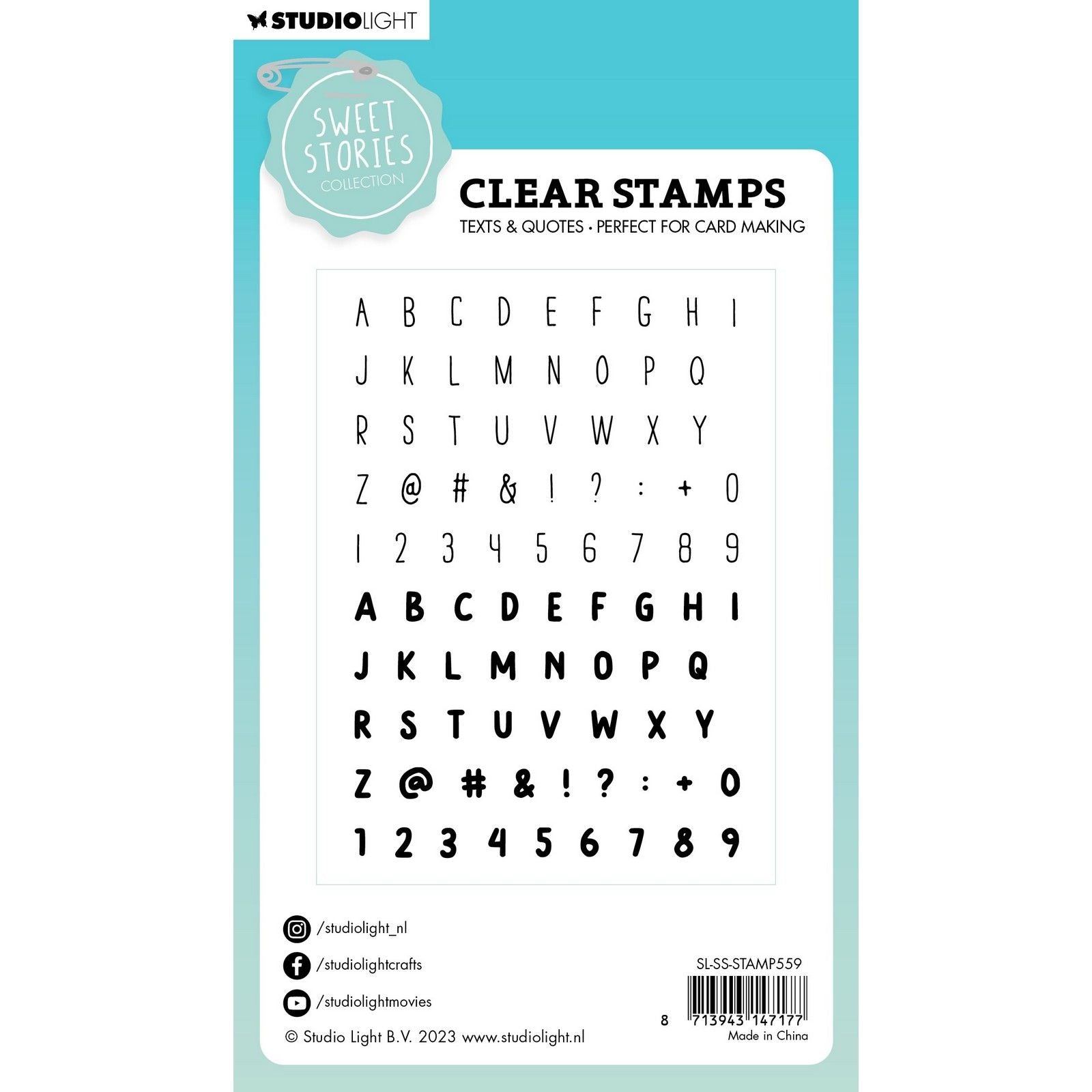 Studio light • sweet stories clear stamp alphabet