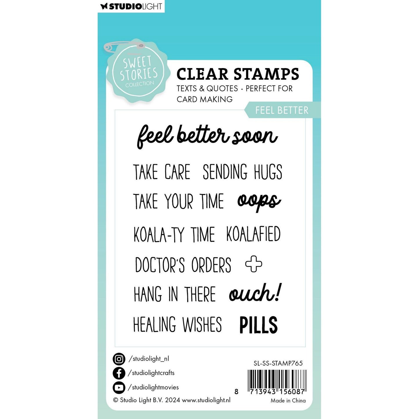 Studio light • sweet stories clear stamp feel better