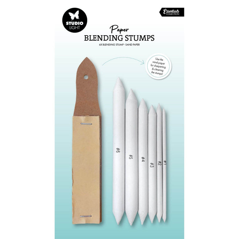 Studio light • essentials drawing tools paper blending stumps sand paper