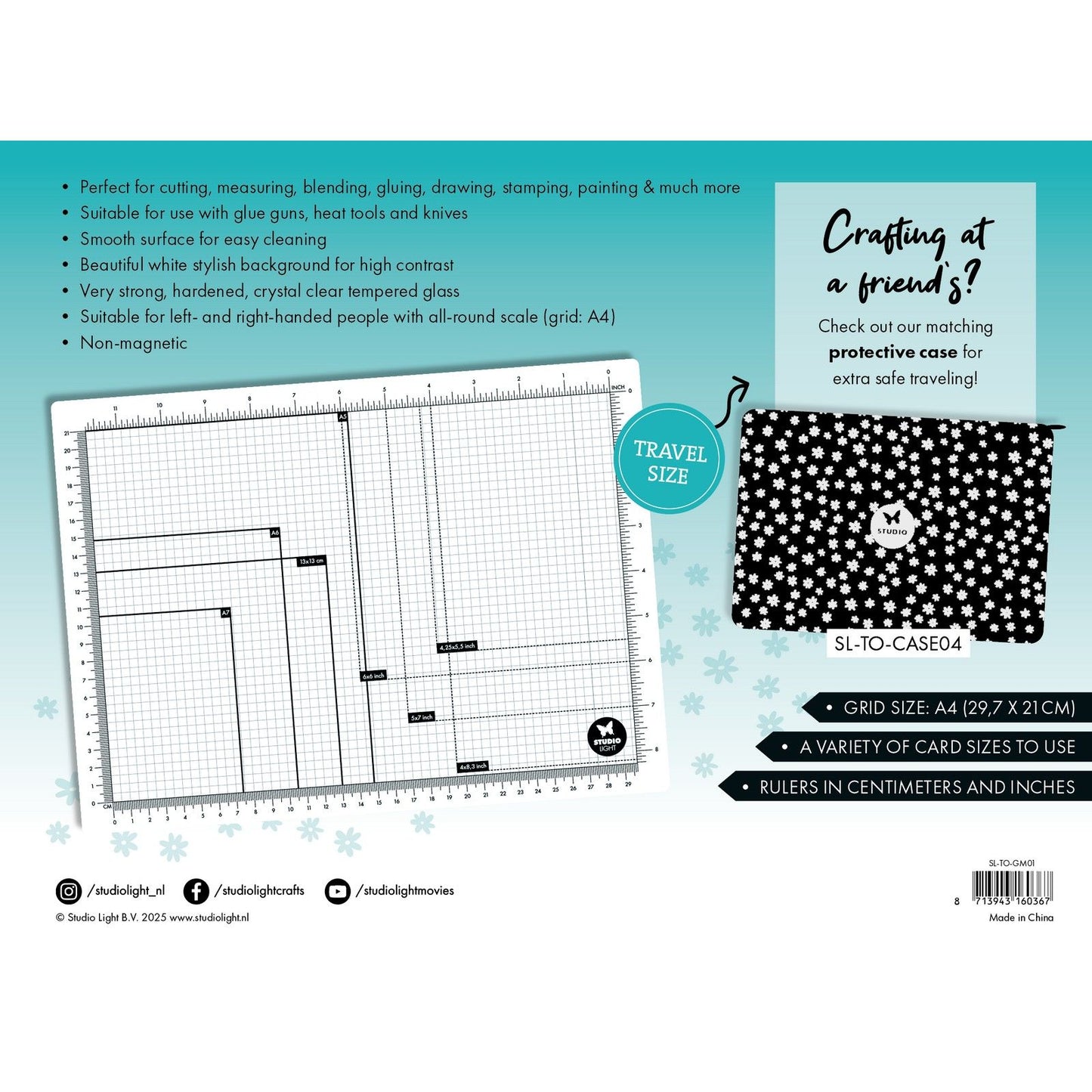 Studio light • essentials glass mat a4 non-magnetic