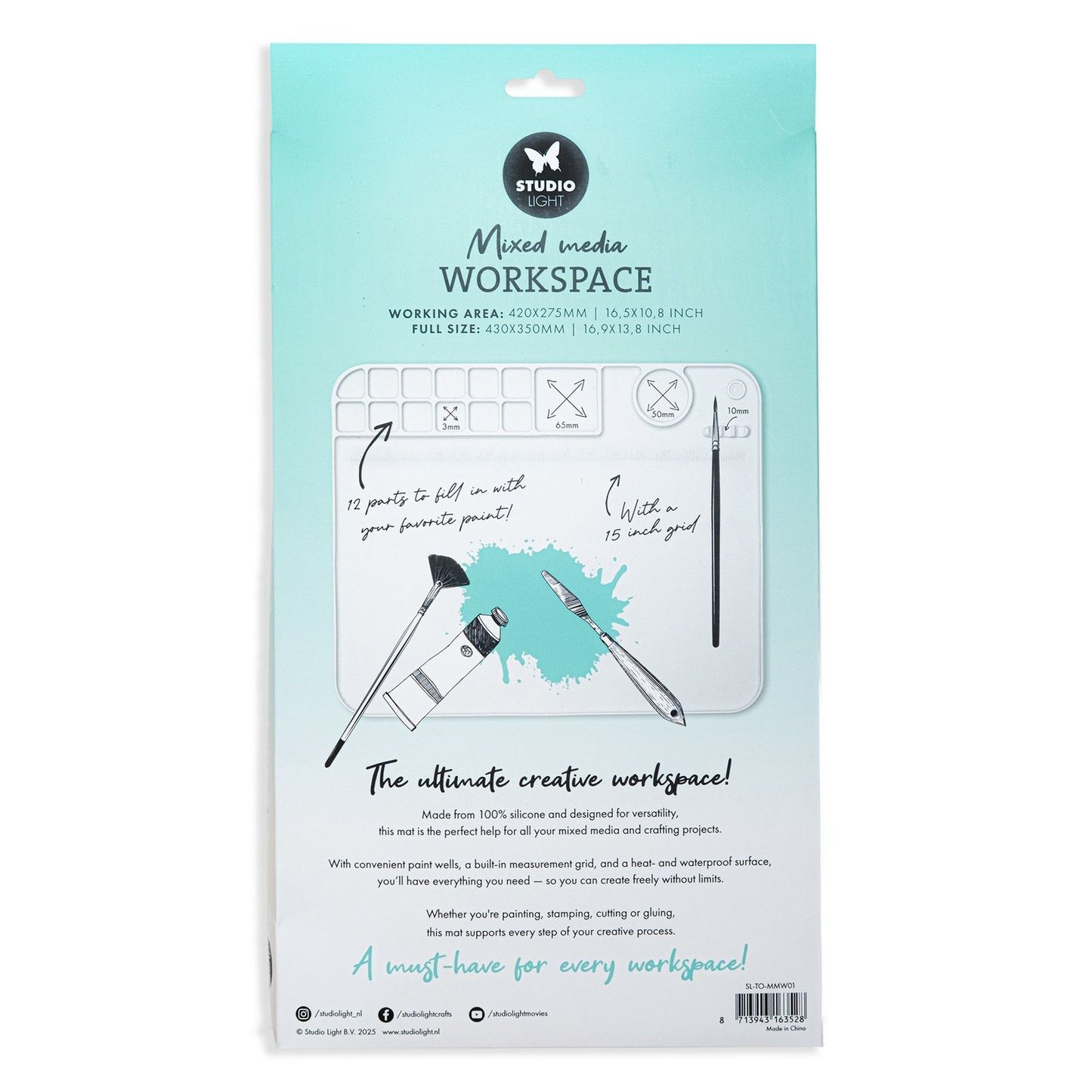 Studio light • tools mixed media workspace heat resistant and waterproof