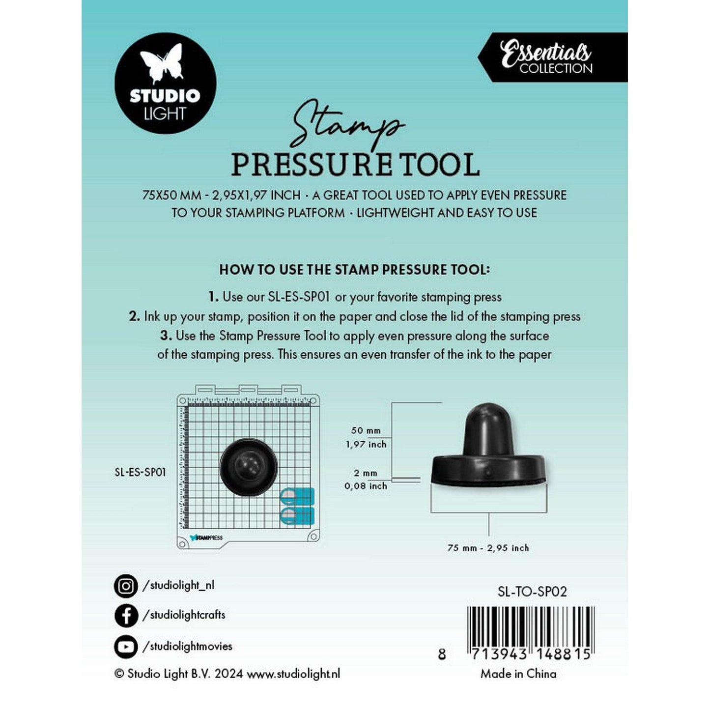 Studio light • stamp pressure tool black
