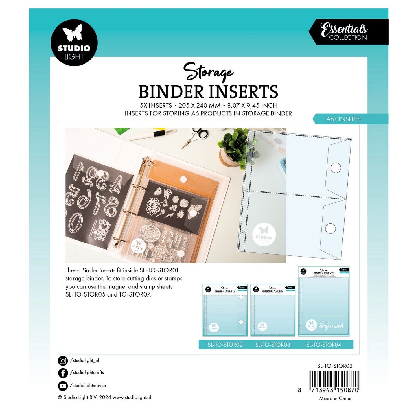 Studio light • essentials storage inserts a6 5pcs