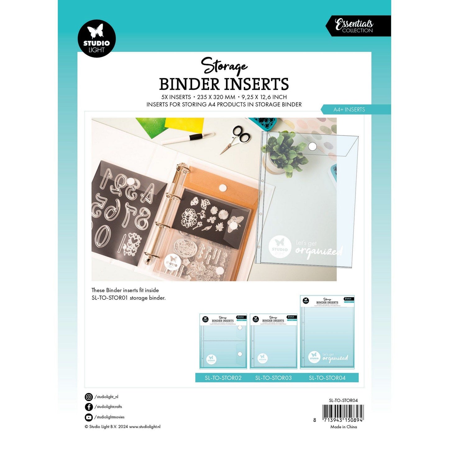 Studio light • essentials storage inserts a4 5pcs