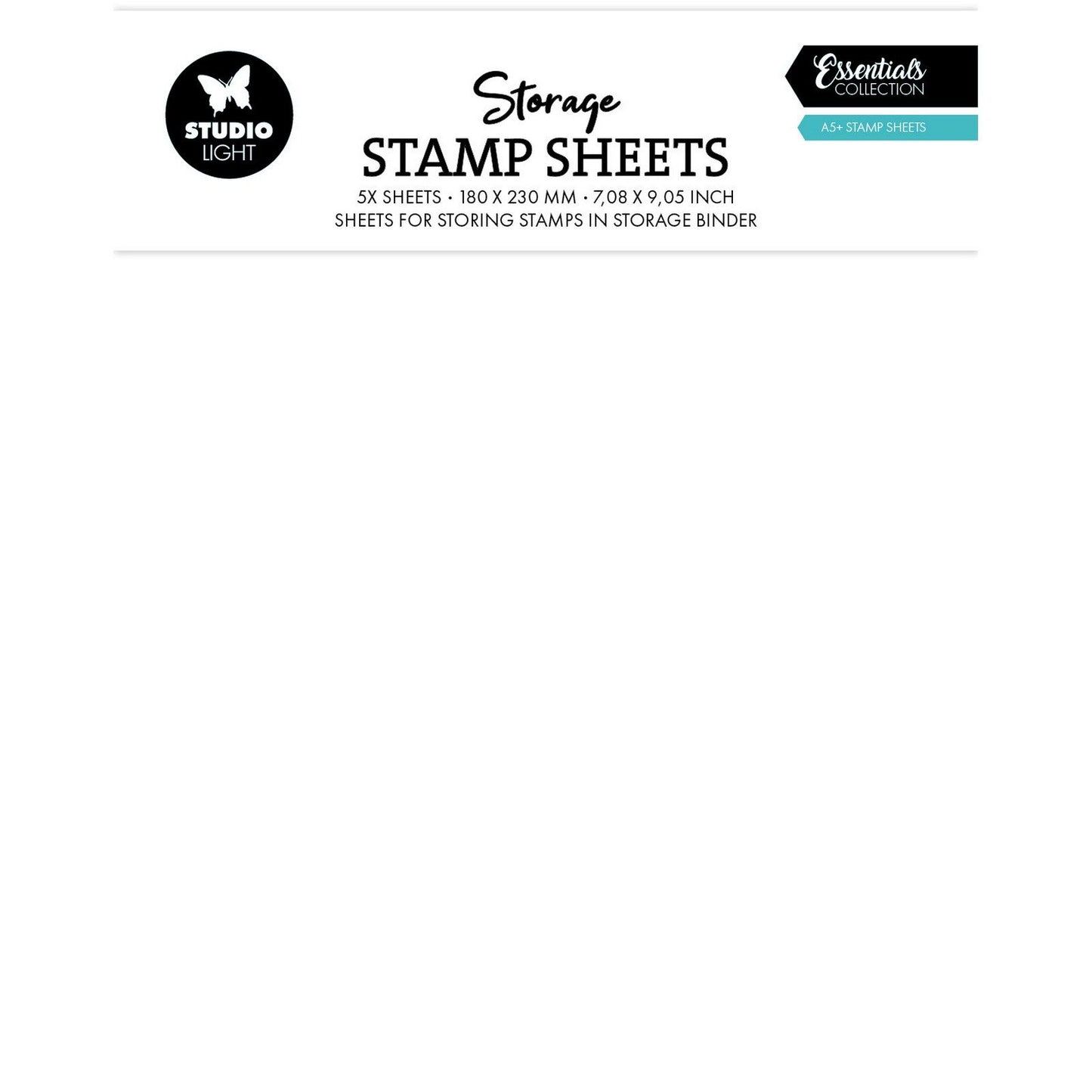 Studio light • essentials storage stamp sheets a5 5pcs